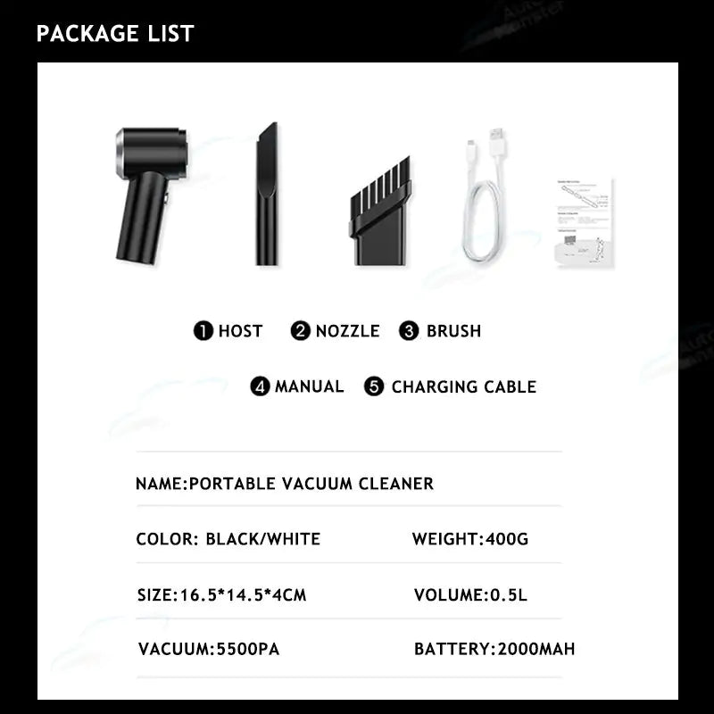 Car cleaner 100% mini vacuum cleaner